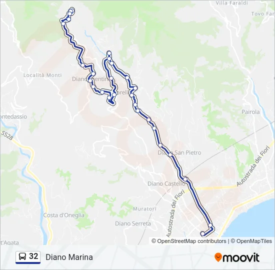 32 Bus Line Map