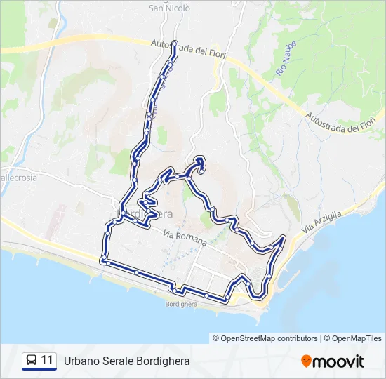11 Bus Line Map