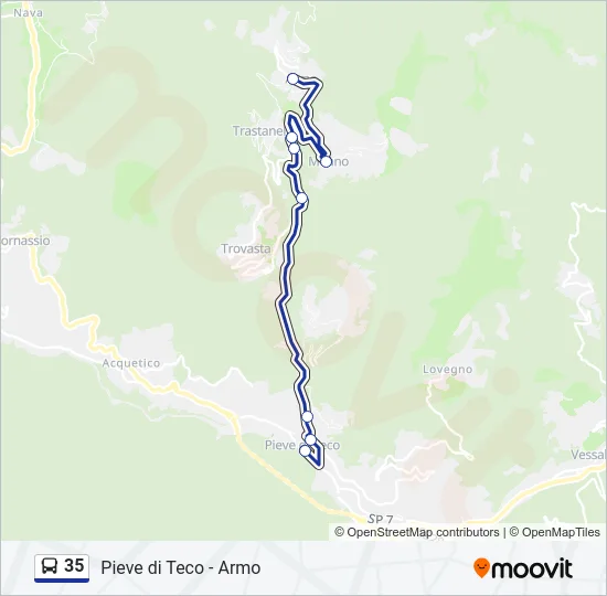 35 Bus Line Map