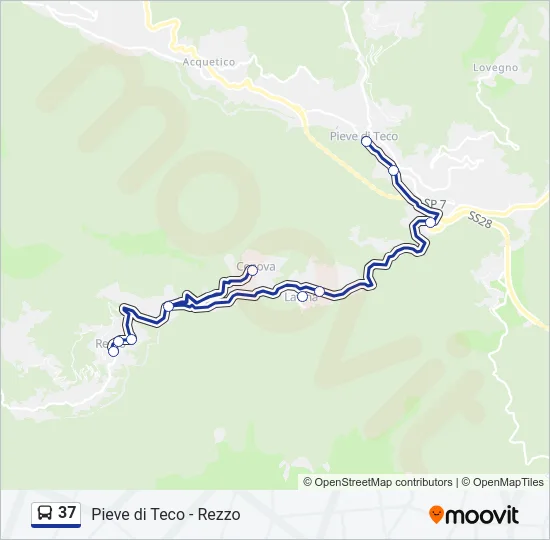 37 Bus Line Map