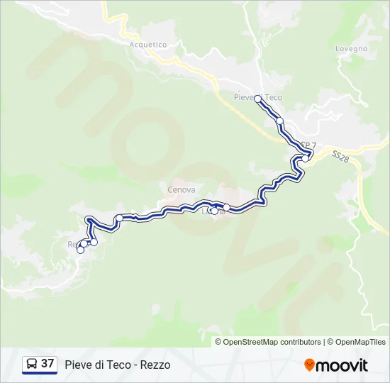 37 Bus Line Map