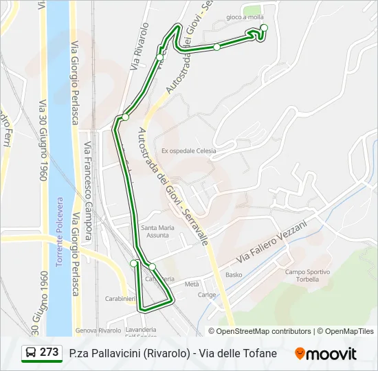 273 Bus Line Map