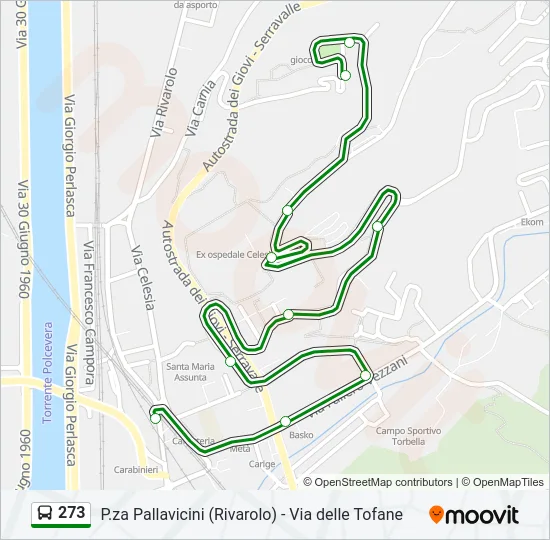 273 Bus Line Map