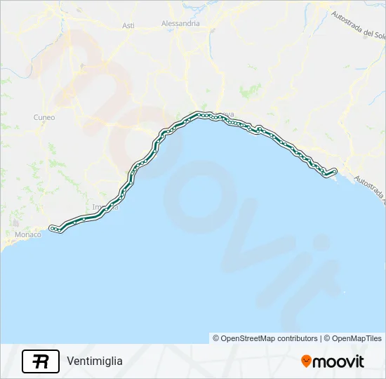 R Train Line Map