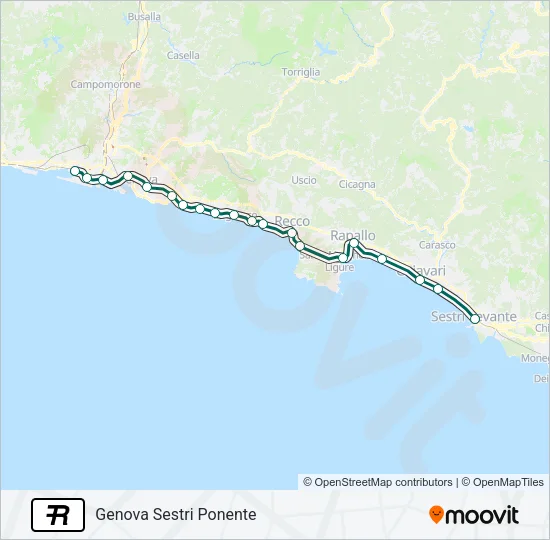 R Train Line Map