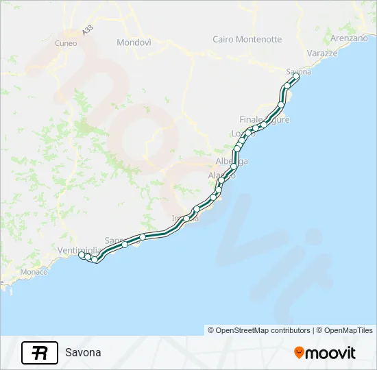 R Train Line Map