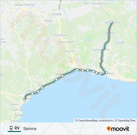 RV Train Line Map