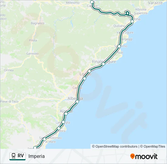 RV Train Line Map
