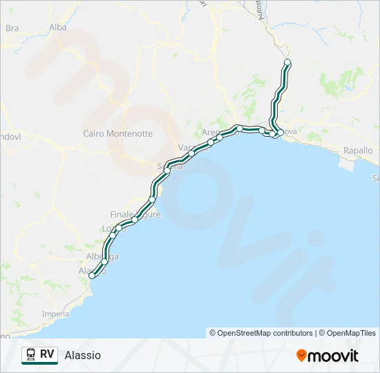 RV Train Line Map