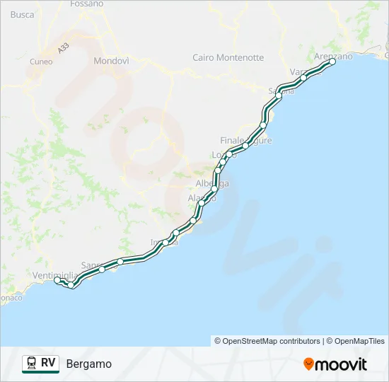 RV Train Line Map