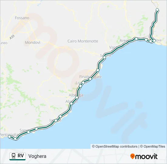 RV Train Line Map
