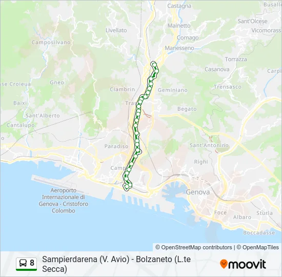 8 Bus Line Map