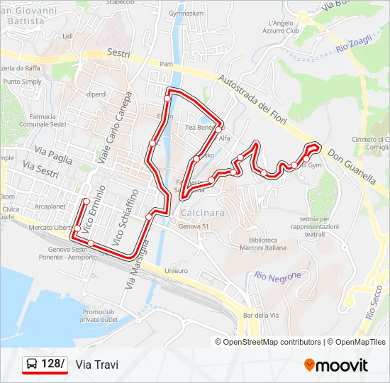 128/ Bus Line Map