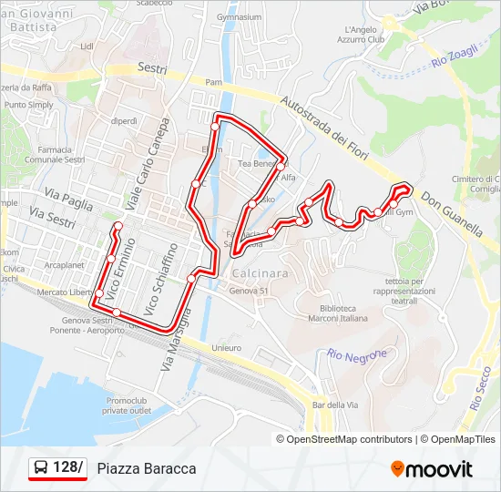 128/ Bus Line Map