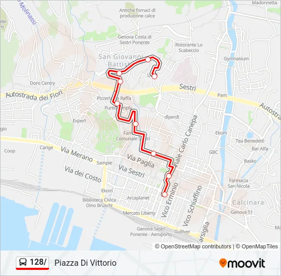 128/ Bus Line Map