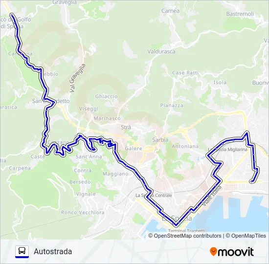 AUTOSTRADA Bus Line Map