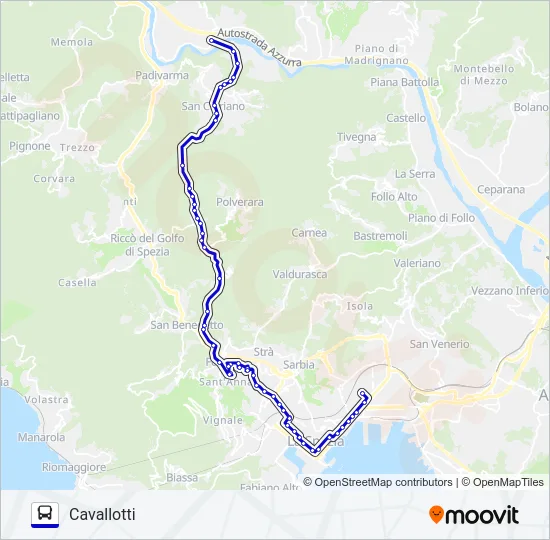 CAVALLOTTI Bus Line Map