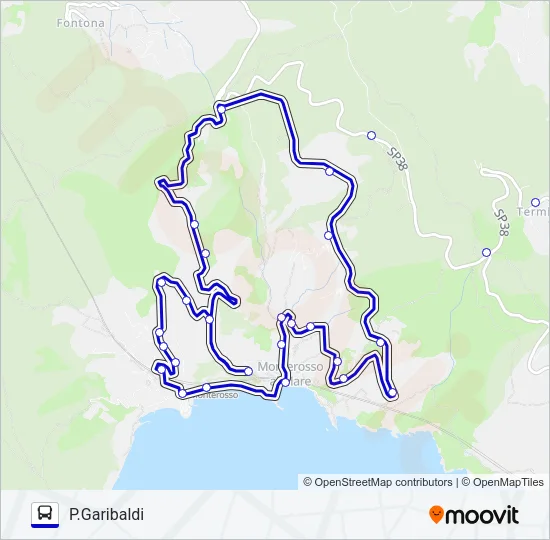 P.GARIBALDI Bus Line Map