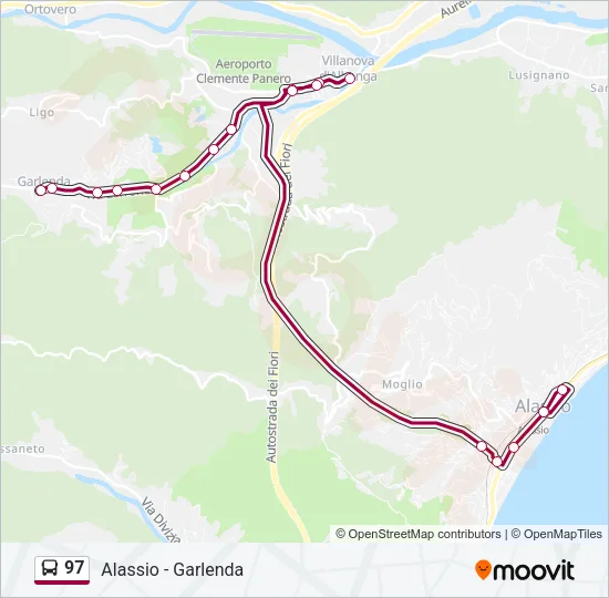 97 Bus Line Map