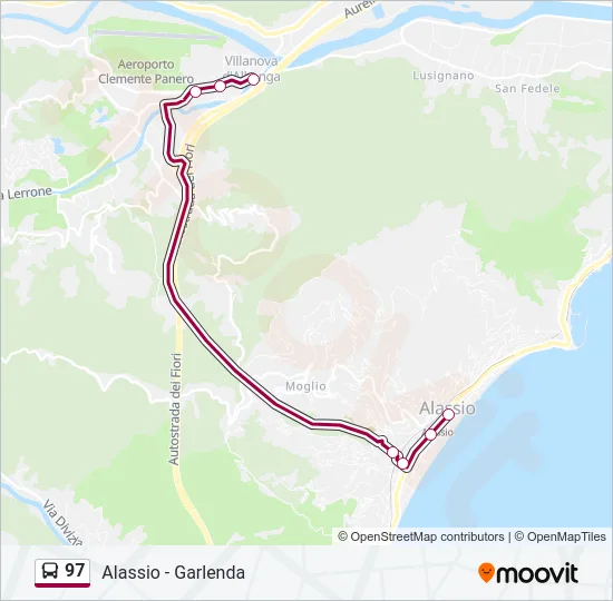 97 Bus Line Map