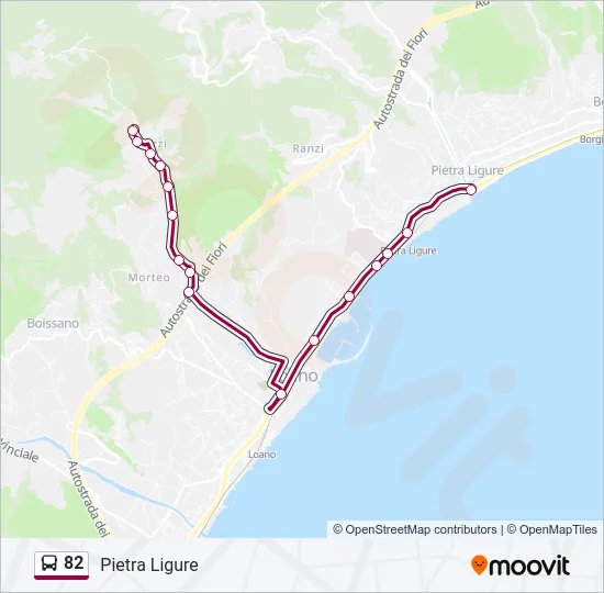 82 Bus Line Map