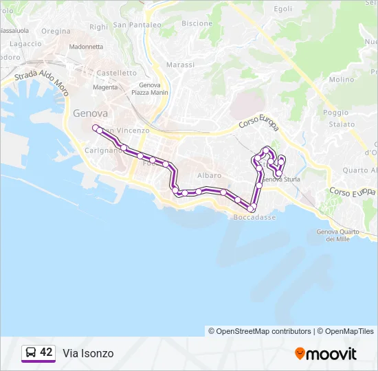 42 Bus Line Map