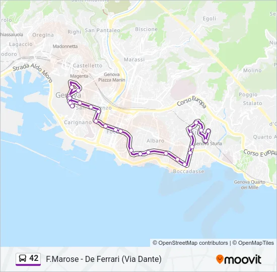 42 Bus Line Map