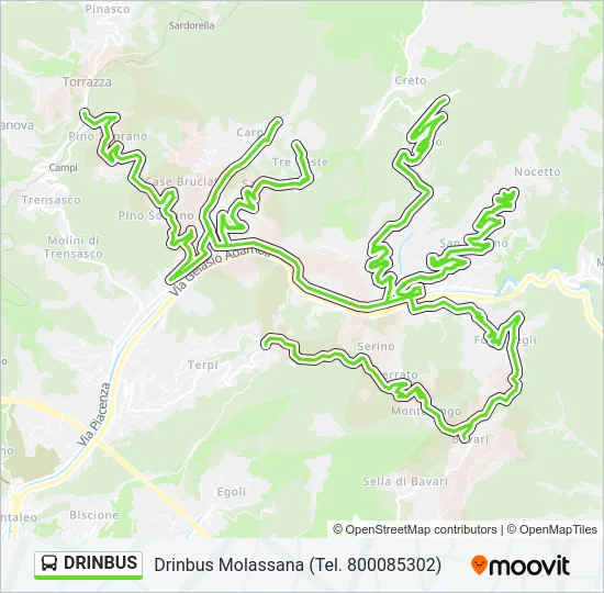 DRINBUS Bus Line Map