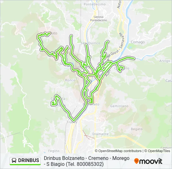 DRINBUS Bus Line Map