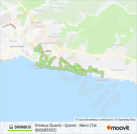 DRINBUS Bus Line Map
