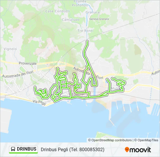 DRINBUS Bus Line Map