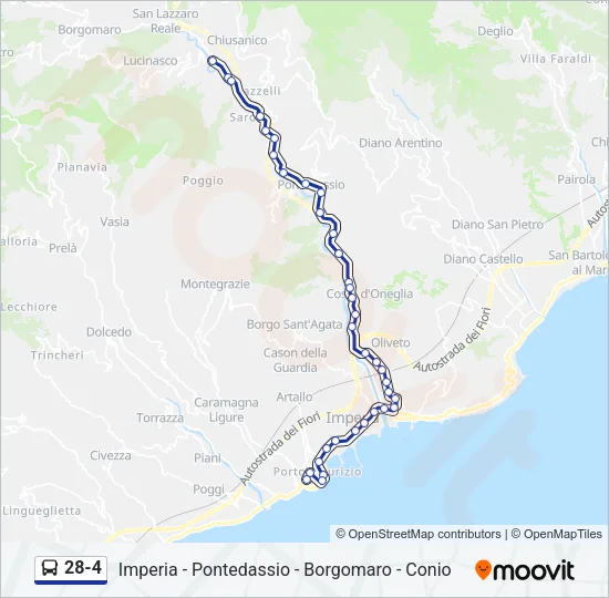 28-4 Bus Line Map