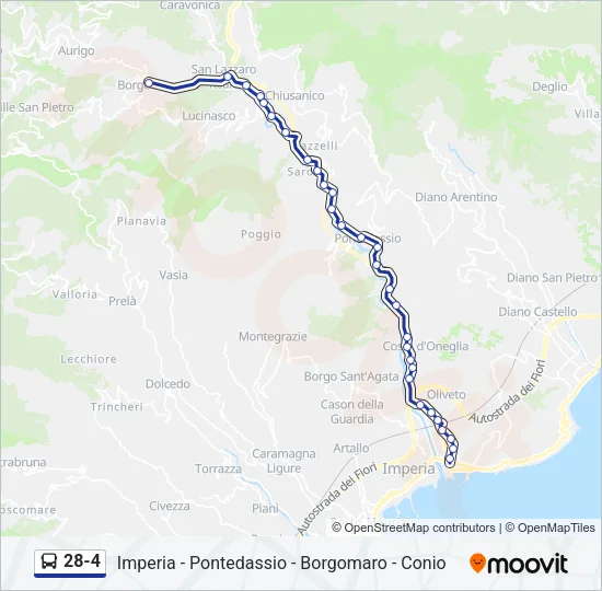 28-4 Bus Line Map