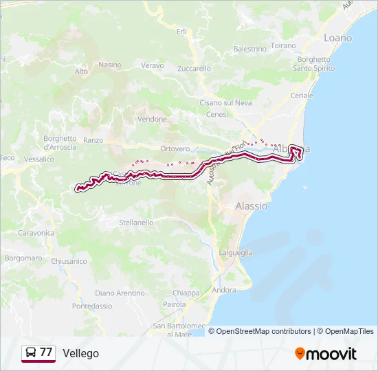 77 Bus Line Map