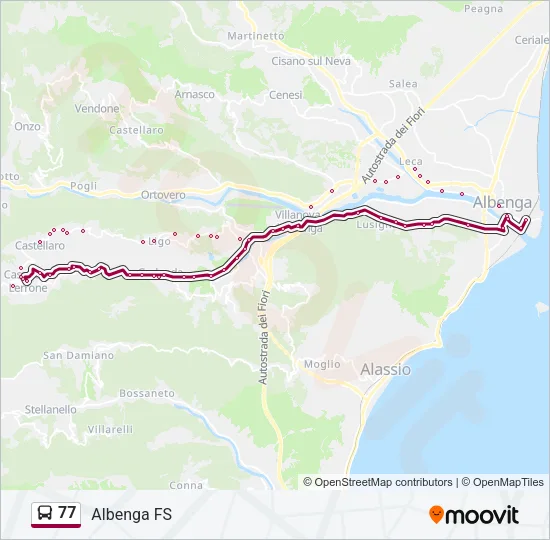 77 Bus Line Map