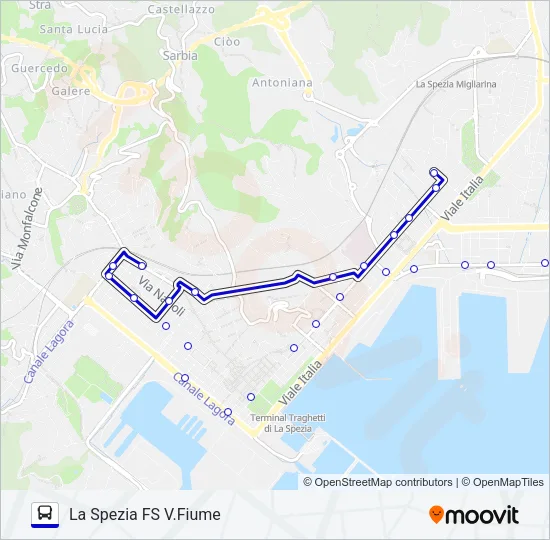 LA SPEZIA F.S Bus Line Map