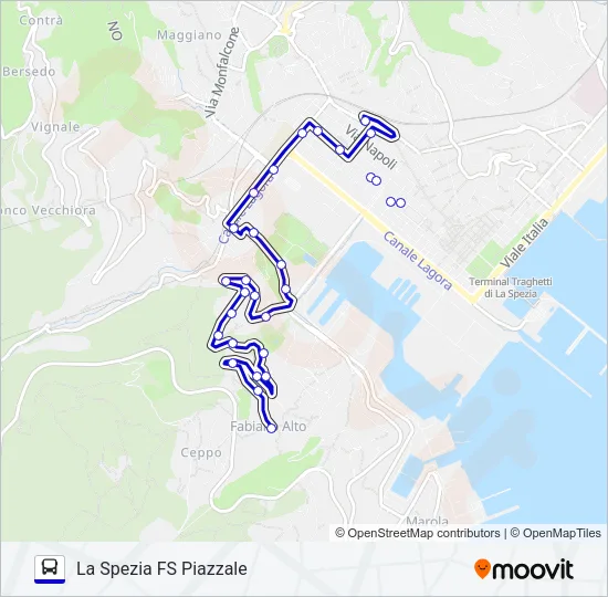 LA SPEZIA F.S Bus Line Map