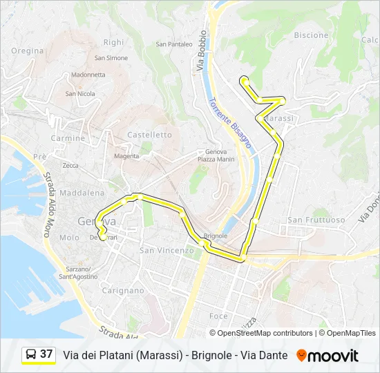 37 Bus Line Map