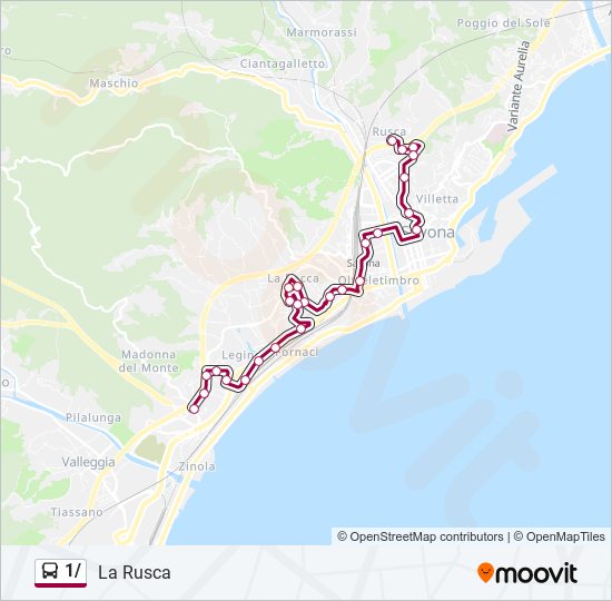 1/ bus Line Map