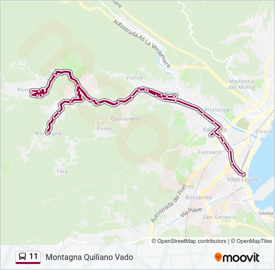 11 Bus Line Map