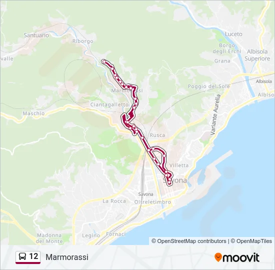 12 Bus Line Map