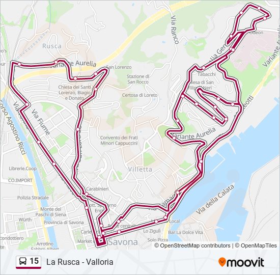 15 bus Line Map