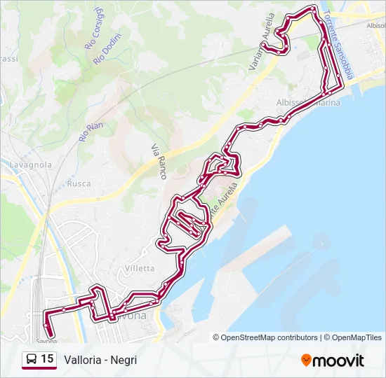 15 Bus Line Map