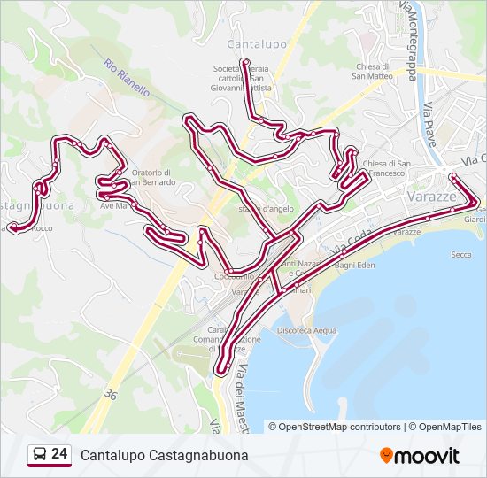 24 bus Line Map