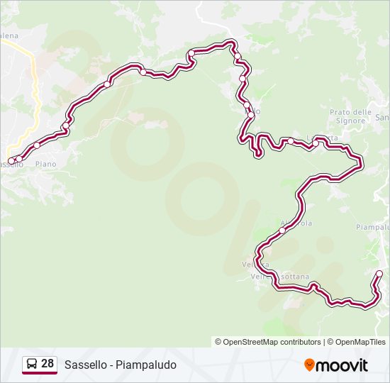 28 bus Line Map