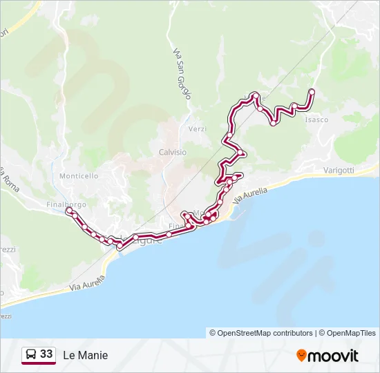 33 Bus Line Map