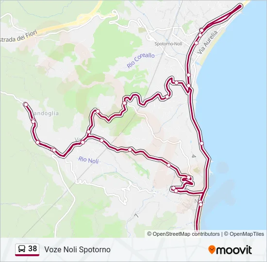 38 Bus Line Map