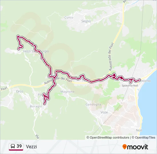 39 Bus Line Map