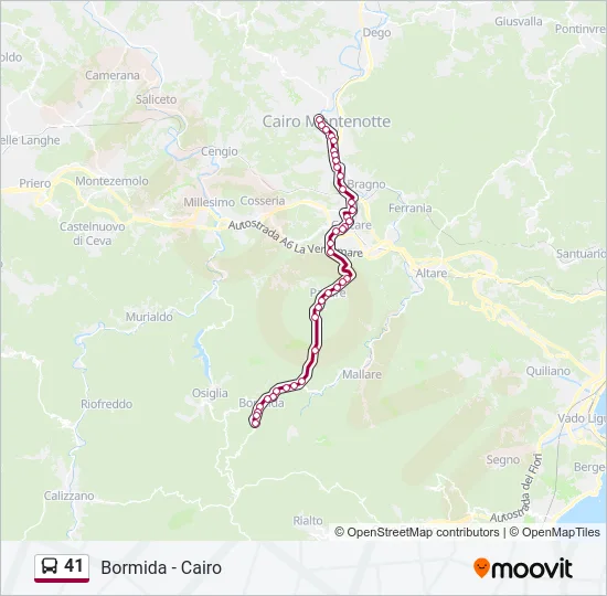 41 Bus Line Map