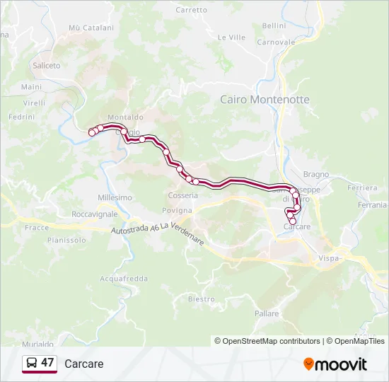 47 Bus Line Map